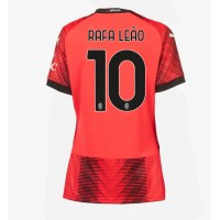 Stroje piłkarskie AC Milan Rafael Leao #10 Koszulka Podstawowej dla damskie 2023-24 Krótki Rękaw